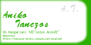 aniko tanczos business card